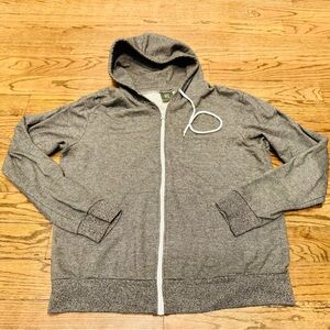 BDG Urban Outfitters Gray Melange Zip Up Hoodie XL Full Zip Fleece Sweatshirt